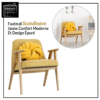fauteuil scandinave jaune confort moderne et design Épuré