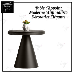 table d’appoint moderne minimaliste en forme de cône décorative Élégante