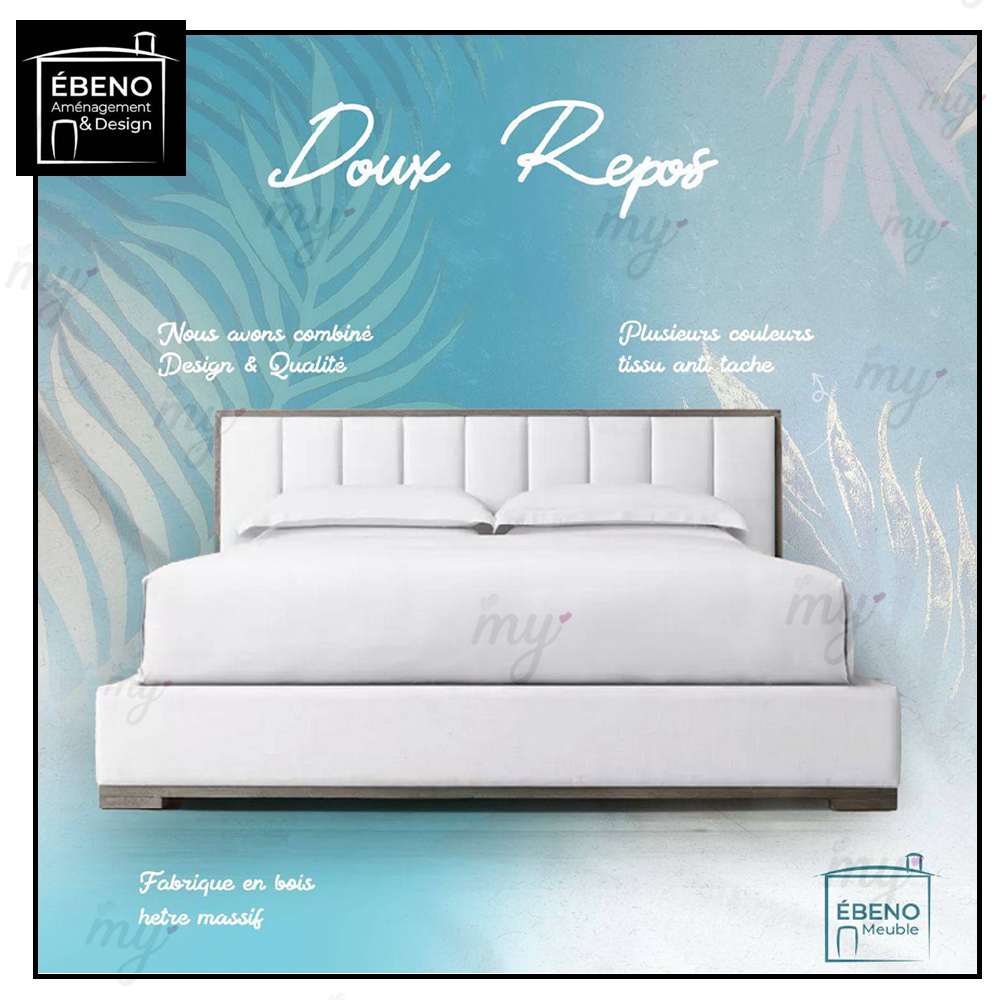 Lit Doux Repos Confort Naturel Et Élégance Moderne En Bois De Hêtre doux repos lit