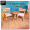 ensemble bistro scandinave en bois 2 chaises rembourrées et table ronde