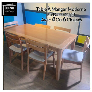 table À manger moderne en bois massif avec i4i ou i6i chaises table À manger moderne en bois massif avec i4i ou i6i chaises